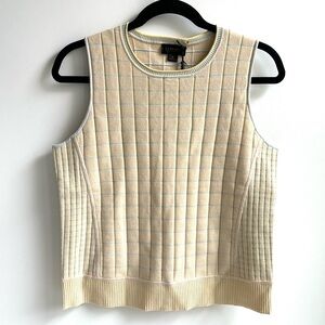 Carlisle Collection Salutation Sleeveless Top Blouse Yellow Size Large